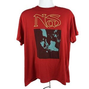 NAS Rap Music Red T-Shirt Men's Size XL Rapper
